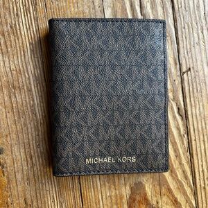 Michael Kors Brown Leather Card Holder